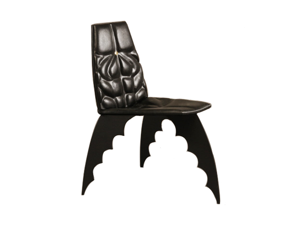 The Batman Chair 1989 by New York designer Alex Locadia now on display at the Museum of Arts and Design in NYC