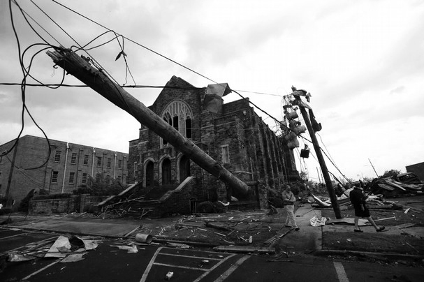 A damaged Church in the 2011 Alabama Tornado