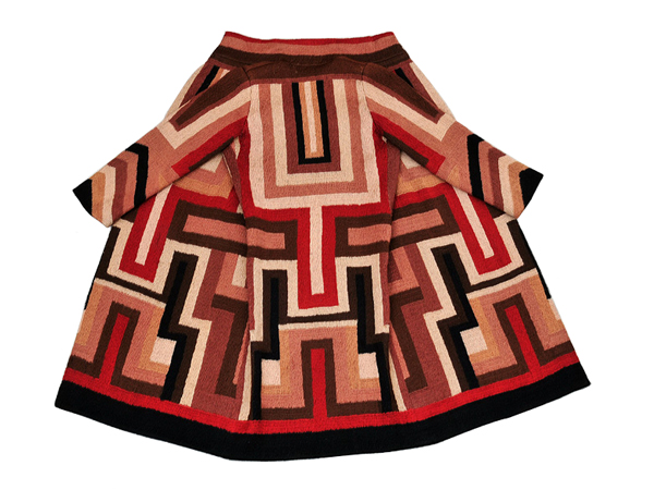 A coat designed and made by Sonia Delaunay for American actress Gloria Swanson.