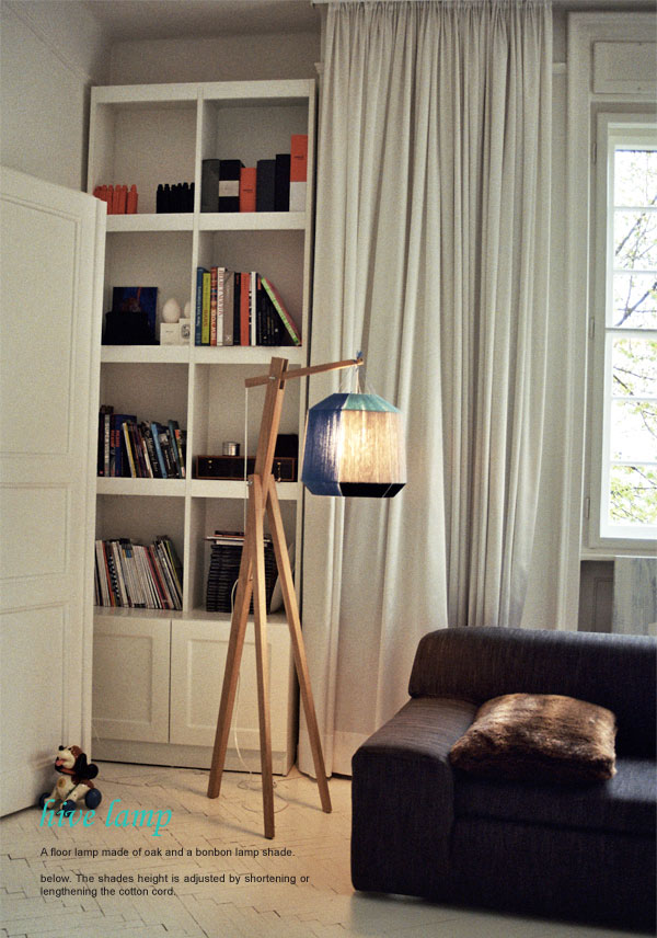 The Hive floor lamp designed by Serbian furniture and lighting designer Ana Kras.