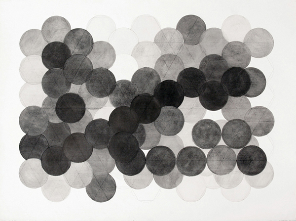A untitled Wax-graphite on gessoed paper by American Artist Mary Ann Unger.