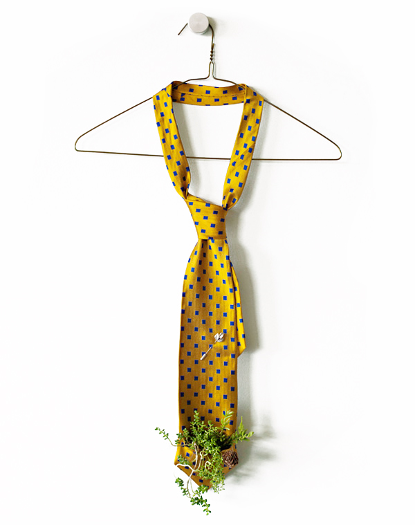 A father's day DIY gift made of recycled neckties.
