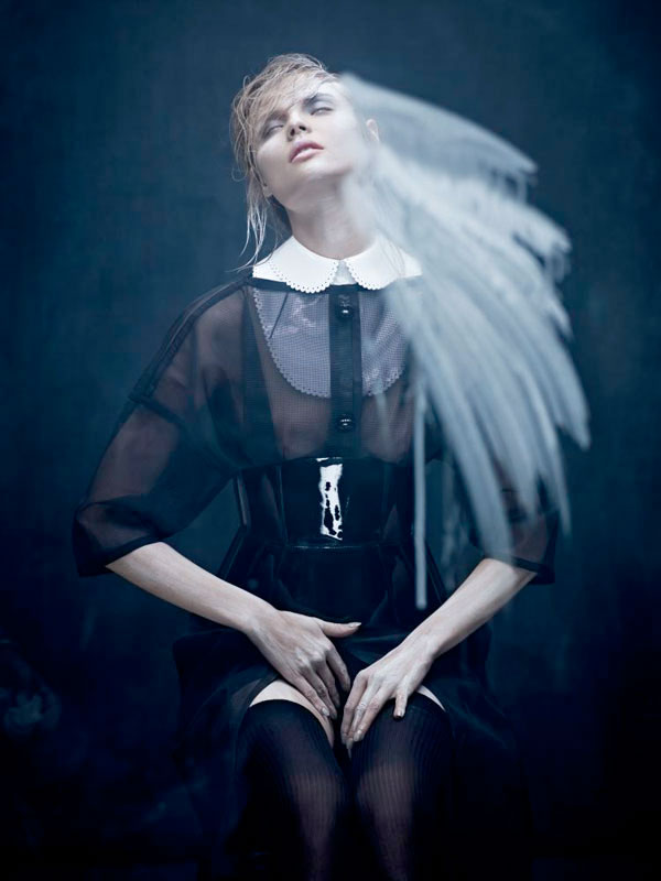 Polish fashion model Magdalena Frackowiack for Dansk Magazine.