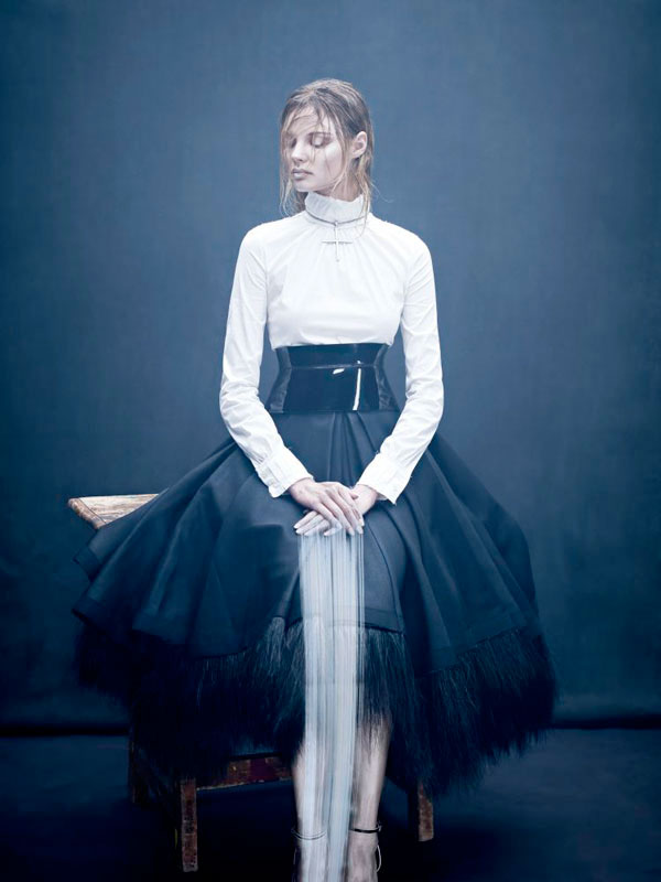 Polish fashion model Magdalena Frackowiack for Dansk Magazine.