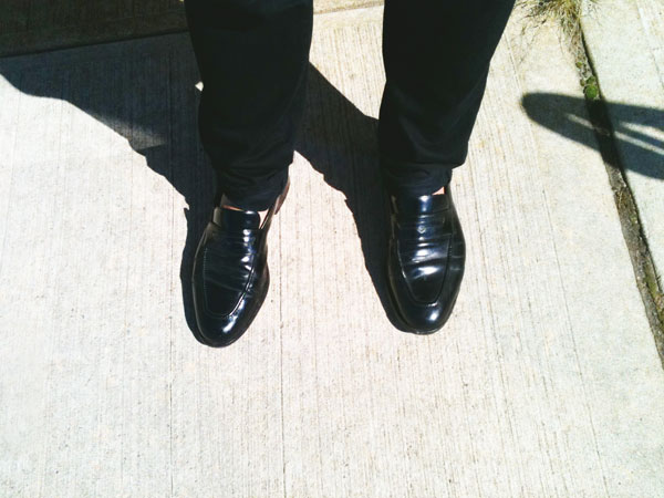 gap black jeans and cole haan shoes