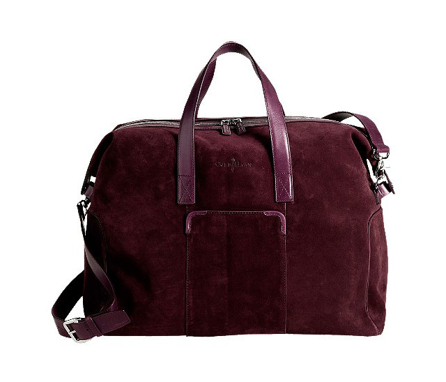 Oxblood suede men's bag from Cole Haan.