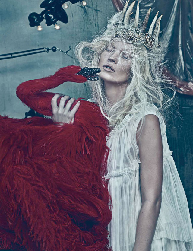 Fashion model Kate Moss photographed by new york based american photographer Steven Klein.