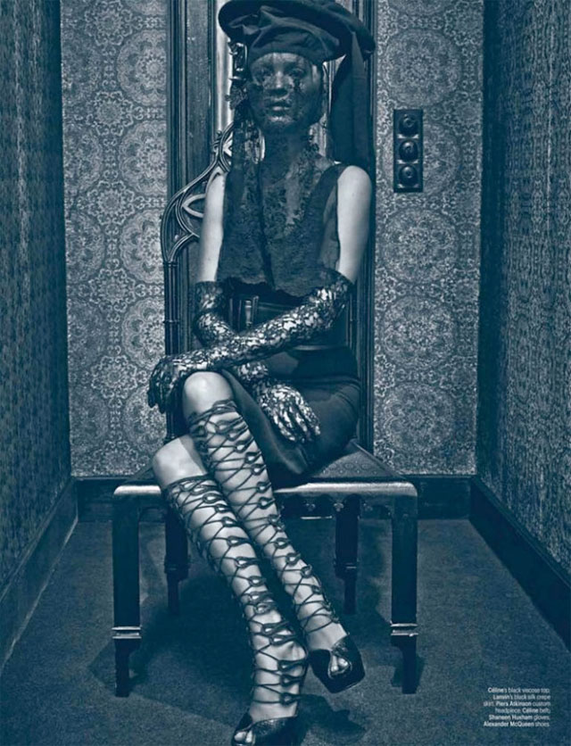 Fashion model Kate Moss photographed by new york based american photographer Steven Klein.