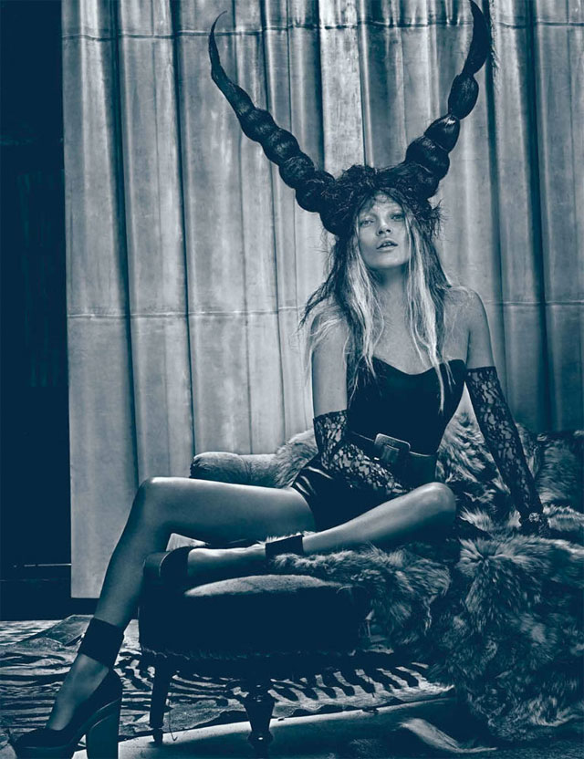 Fashion model Kate Moss photographed by new york based american photographer Steven Klein.