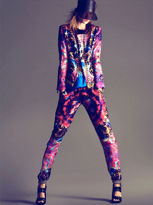 Polish fashion model Kasia Struss photographed for the February 2012 issue of Harper's Bazaar Spain.