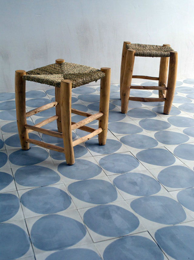 Modern morocco inspired concrete tiles designed by Claesson Koivisto Rune for Marrakech Design