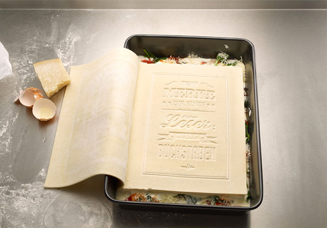 A edible fresh pasta lasagne cookbook.