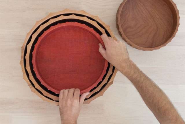 Hand carved wooden plates mugs and bowls designed and crafted by Mapuche artisans for The Andes House.