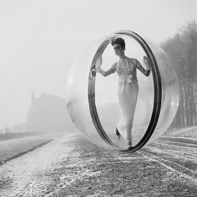 "Fashion in A Bubble" photographs by American Photographer Melvin Sokolsky.