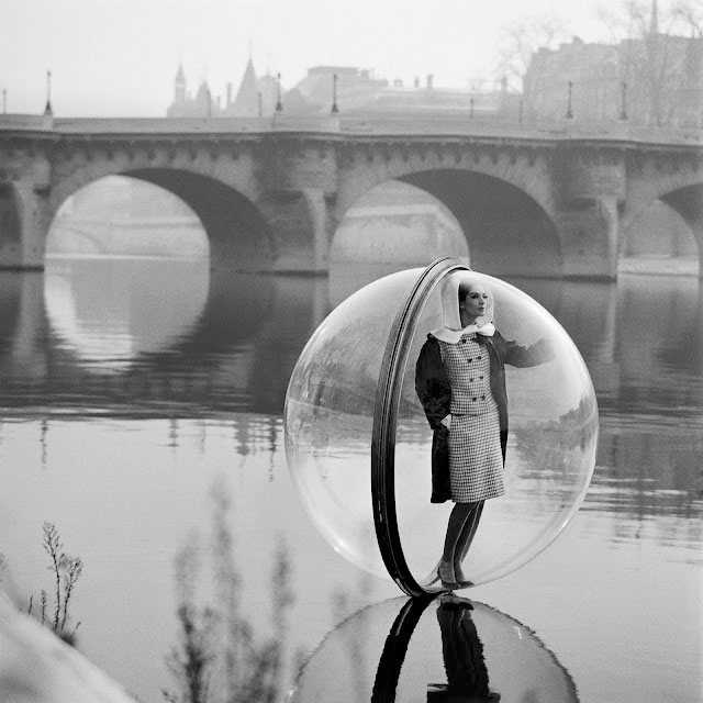 "Fashion in A Bubble" photographs by American Photographer Melvin Sokolsky.