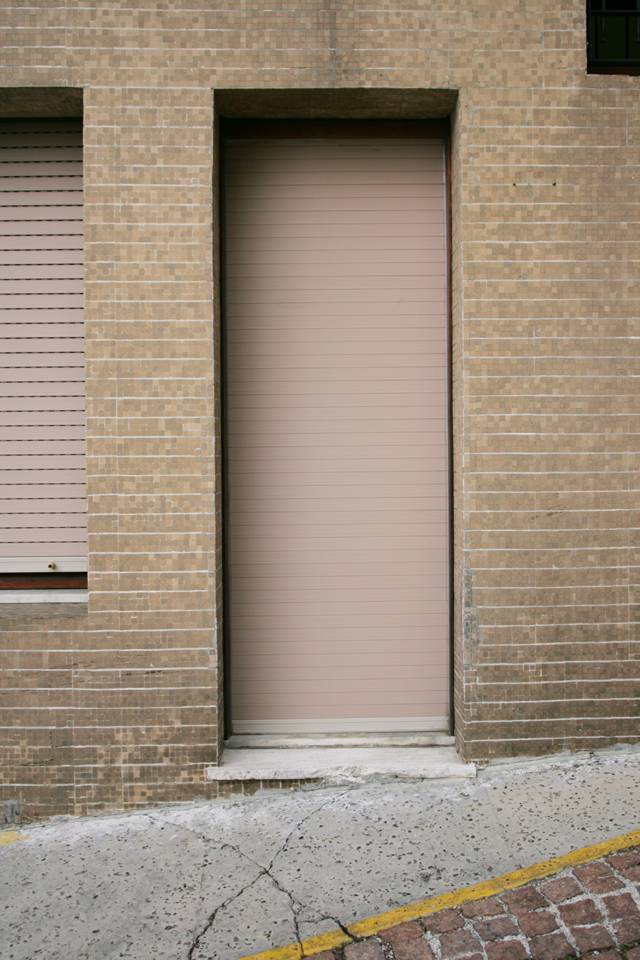 Italian plastic screen door.