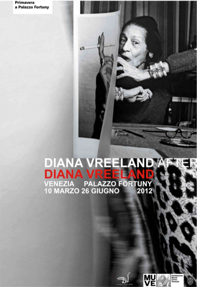 Fashion muse Diana Vreeland exhibit on display at the Fortuny museum in Venice Italy.