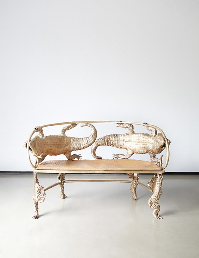 Rare art furniture by French artists Claude and Francois Xavier Lalanne at the Paul Kasmin art gallery in NYC.