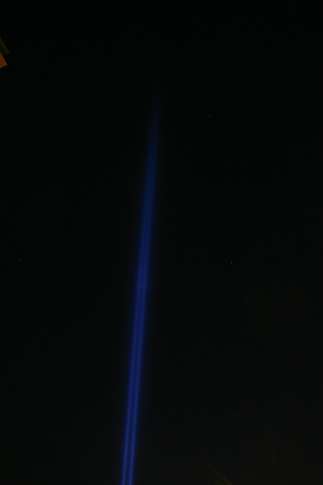 The NYC memorial lights for September 2011.