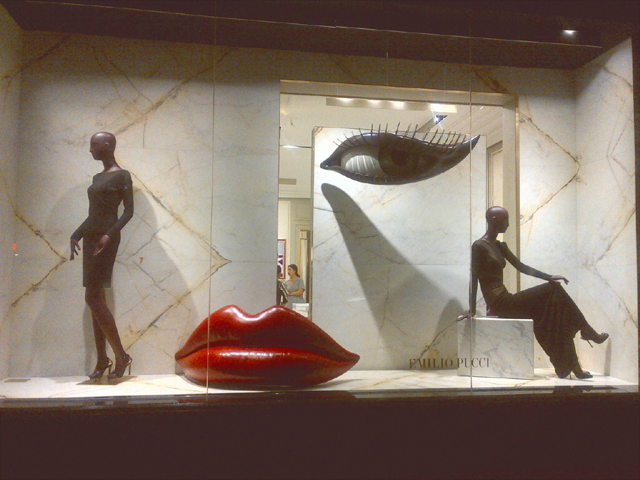 2012 Fashion design windows at Emilio Pucci in NYC.