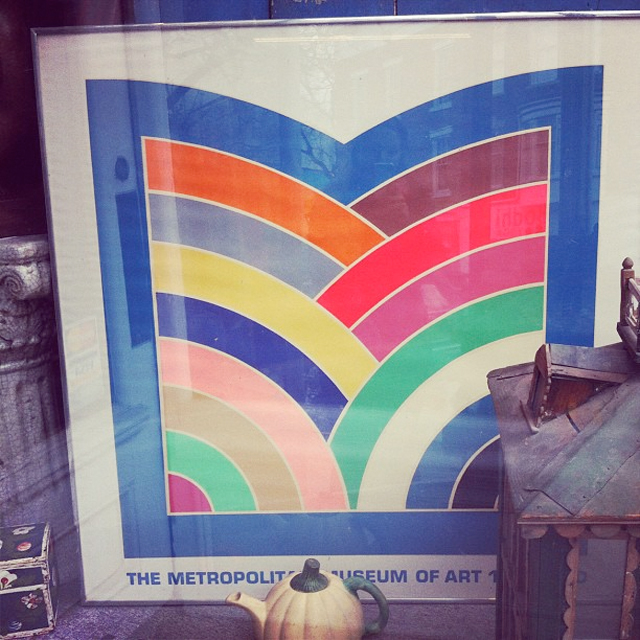 A rare 1970's screen print by American artist Frank Stella for the Metropolitian Museum of Art 100th Year Anniversary 