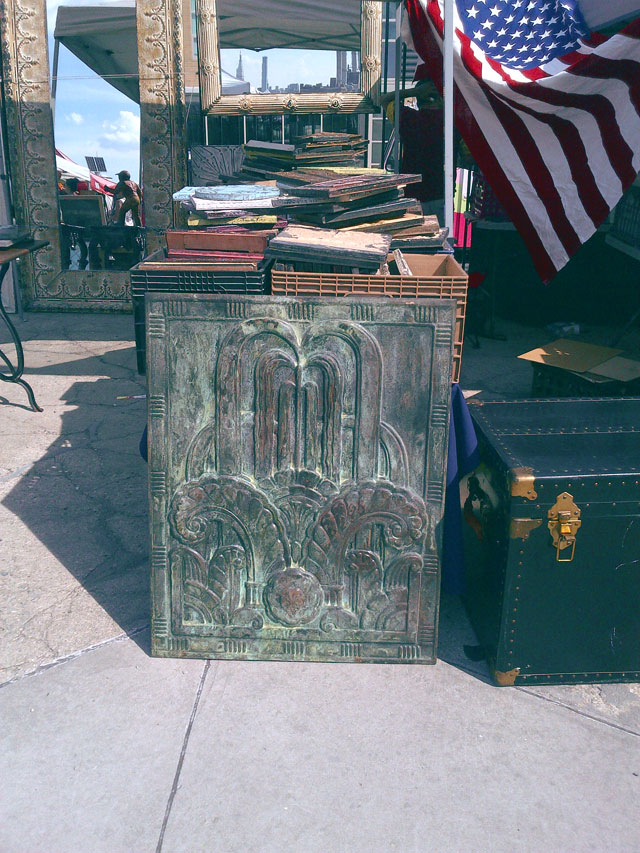 Faux art-deco copper art pannel.